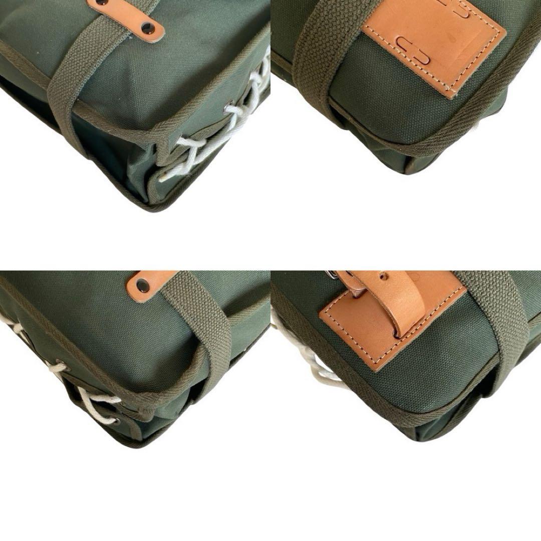 美品　オーストリッチ　サイドバッグ　自転車　2つセット　カーキ