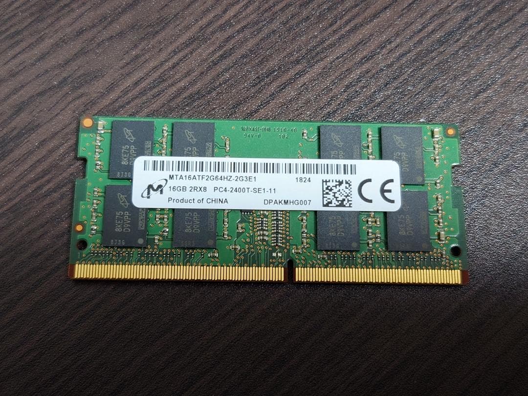 ノート用メモリ 16GB DDR4-2400 Micron
