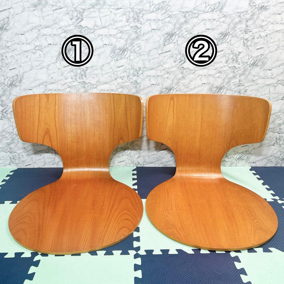 廃盤 天童木工 KABUTOカブト 剣持勇 座椅子 プライウッド 4脚セット