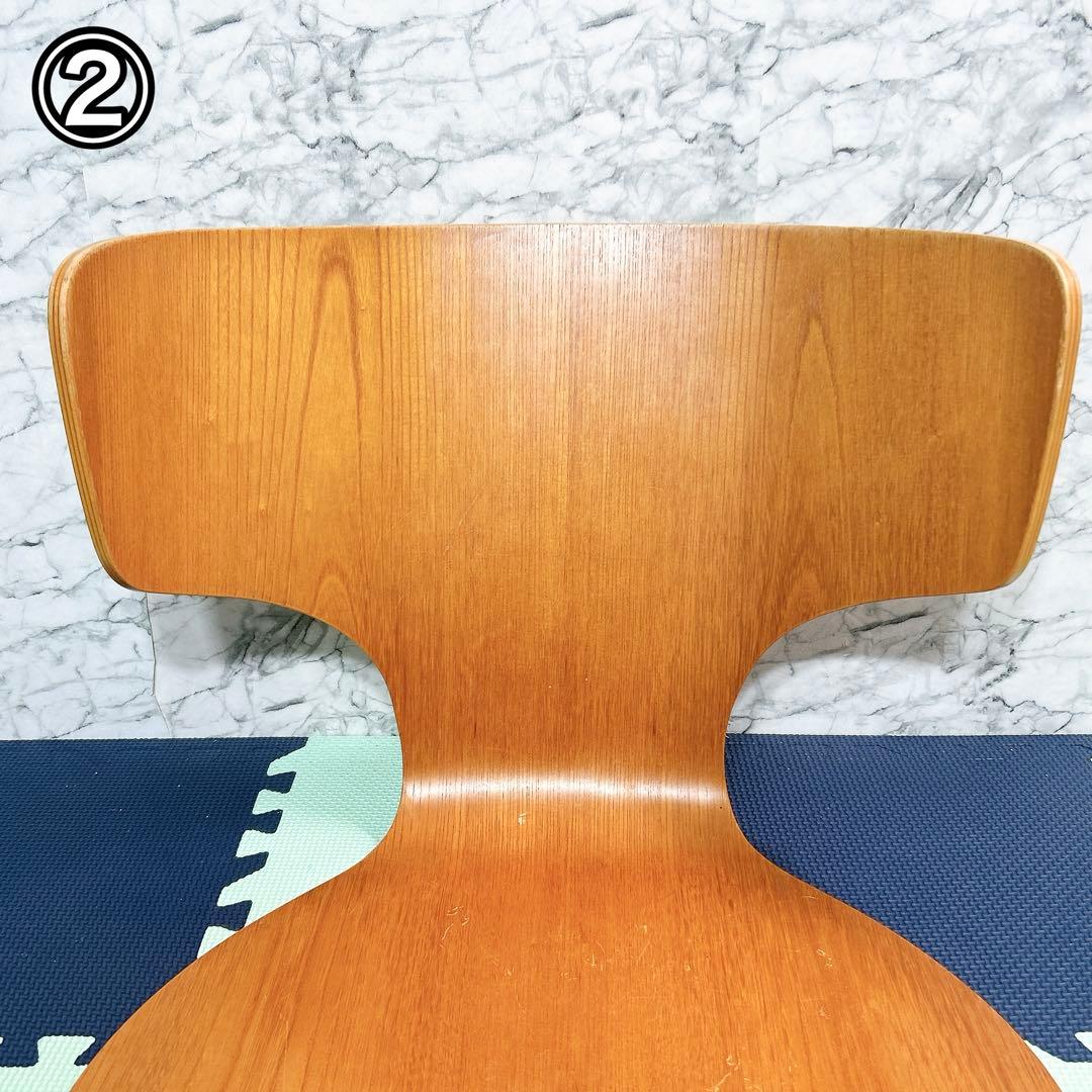 廃盤 天童木工 KABUTOカブト 剣持勇 座椅子 プライウッド 4脚セット