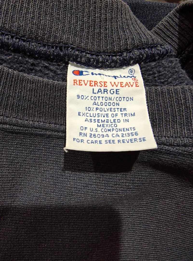 O*G様 90s Champion Reverse Weave L 刺繍タグ