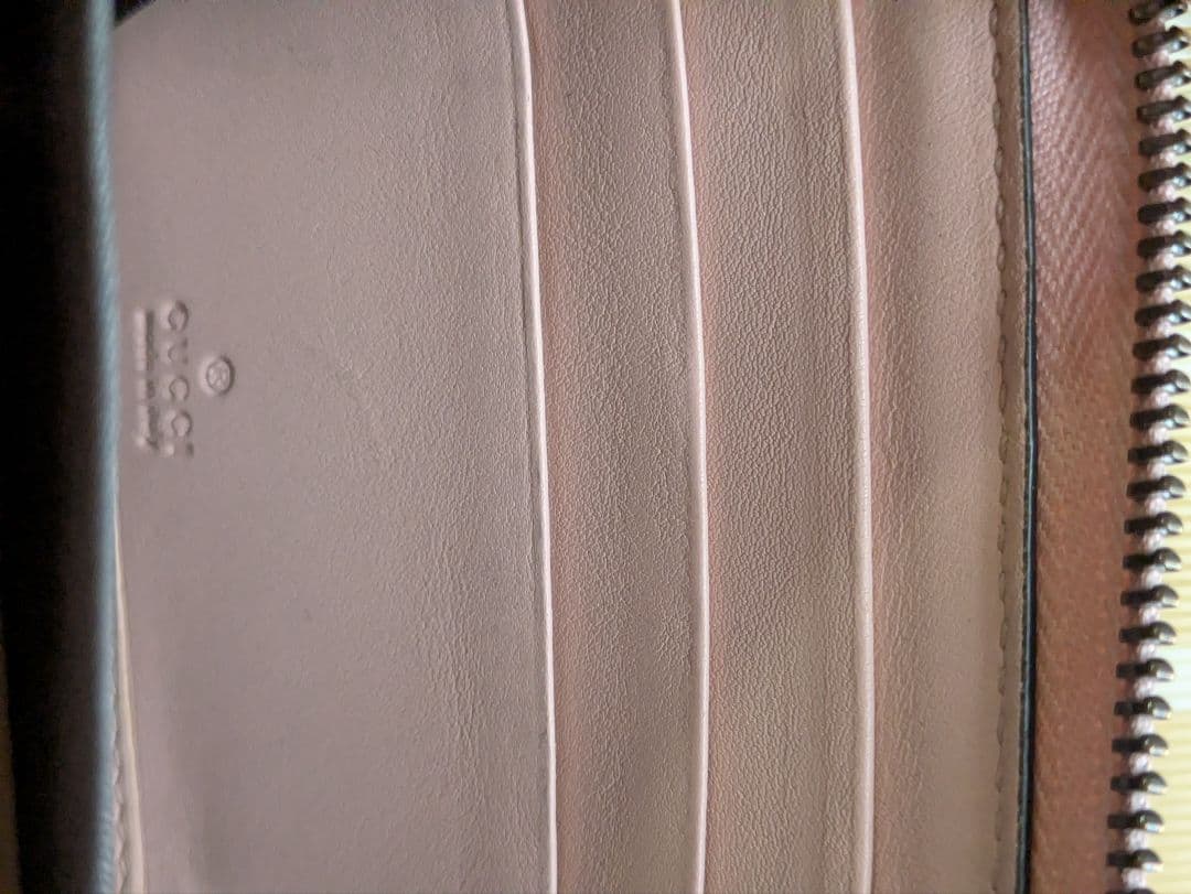 値下げ GGマーモント ゴースト 長財布 PVC ピンク