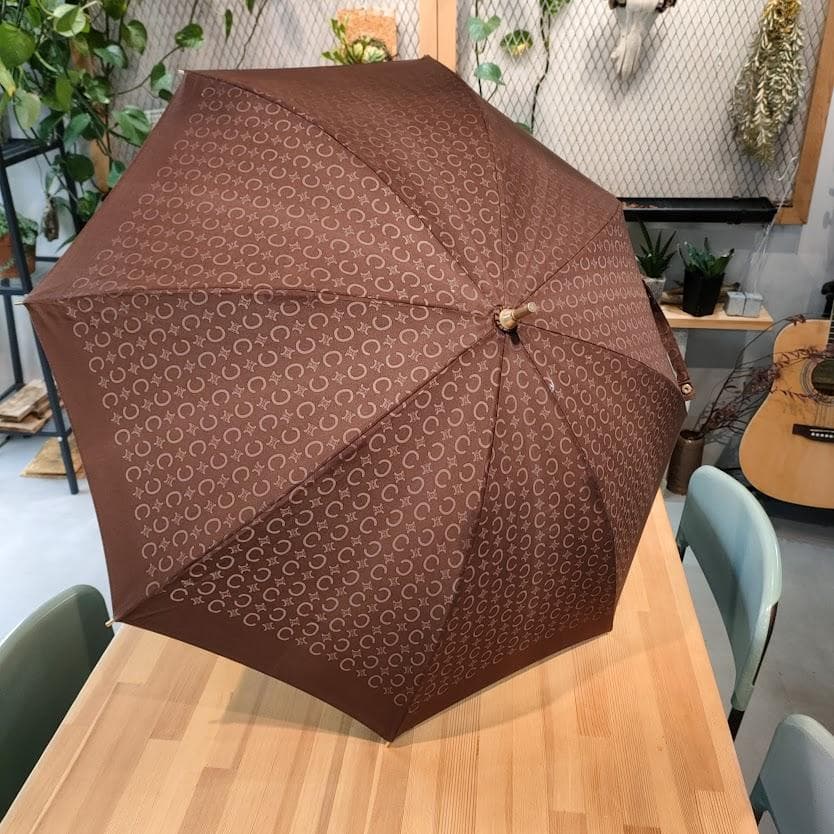 CELINE セリーヌ 日傘 長傘 高級傘 アンブレラ トリオンフ金具