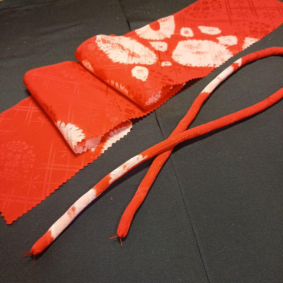 市松人形　15号 着物 比翼付き　襦袢　作り帯　帯揚げ帯締め　正絹