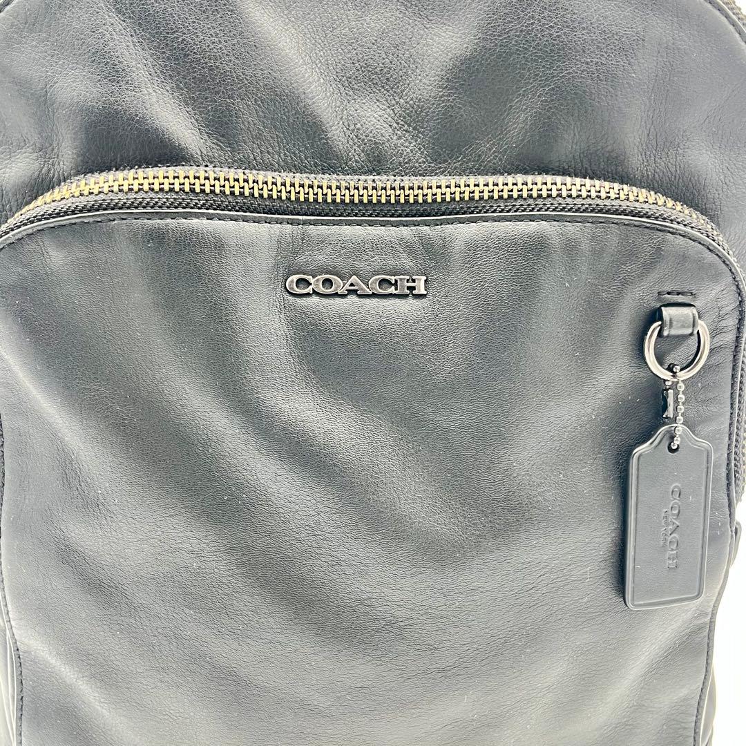 COACH コーチ グラハム バックパック A4 PC可 レザー リュック 黒