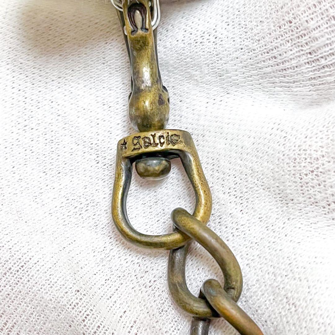 超希少 ガルシア ウォレットチェーン スカル マリア クロス 保存袋付き