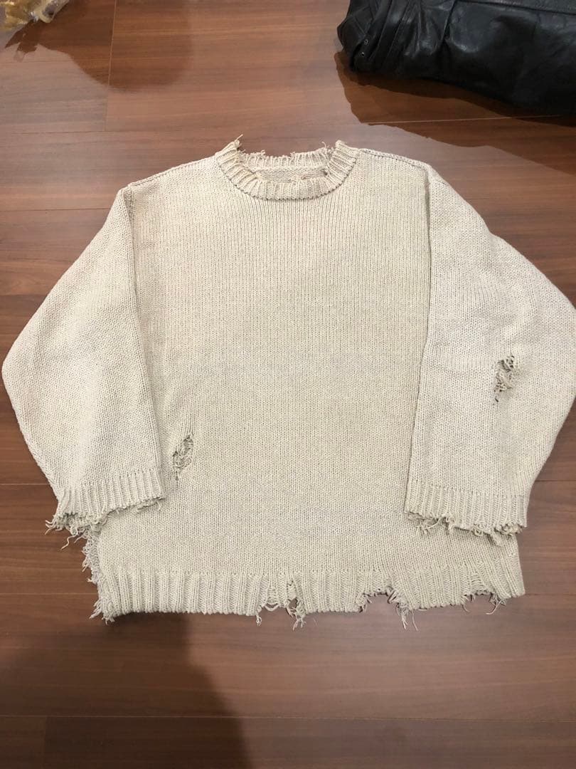 最安　23ss メゾンマルジェラ　ダメージニット　米津玄師　s50gp0275