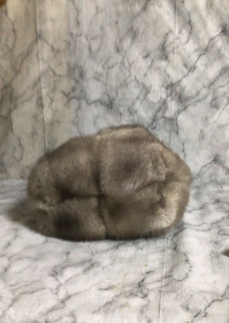 ハンドメイド・リメイクサファイアミンクノットバッグ