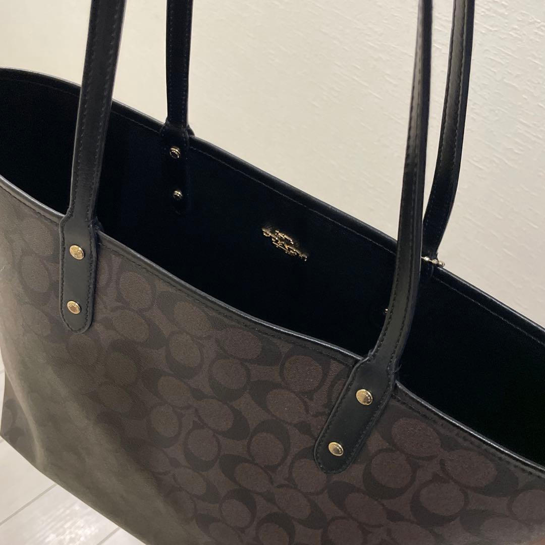 COACH ブラウン トートバック　リバーシブル