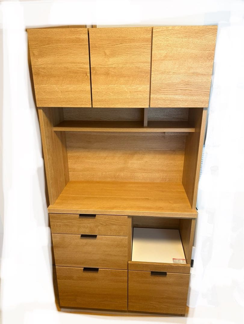 ニトリ　木製食器棚 引き出し付き　梱包・発送頼める便にて送ります♪