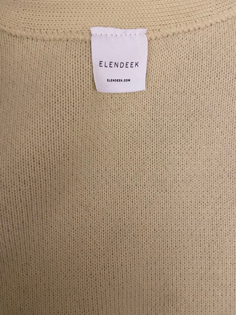 elendeek ウール混紡 ベージュ カーディガン サイズ01
