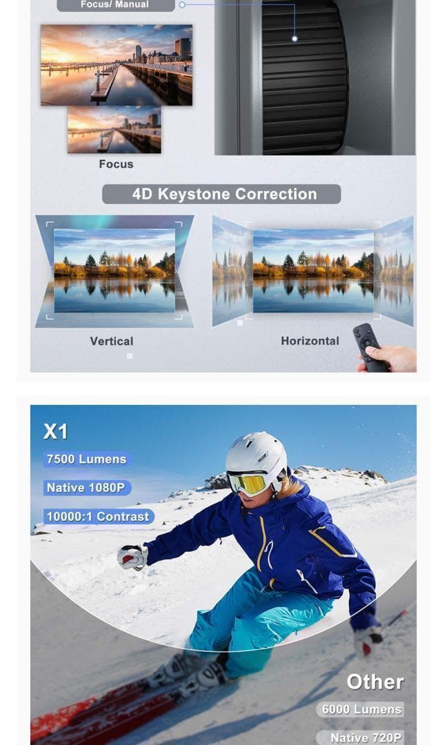 ☆大特価☆プロジェクター 4K対応 300インチ スマホ/パソコン接続可能