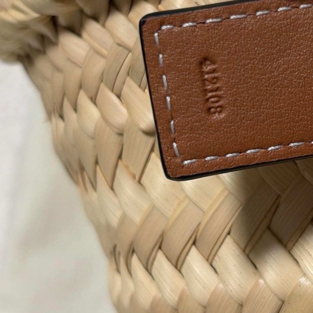 LOEWE かごバッグ ナチュラル／タン