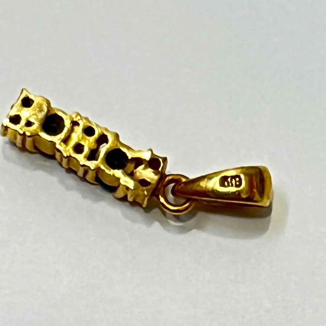 美品‼️K18ダイヤモンド&サファイアトップ ペンダントトップ❤️18金　刻印あり