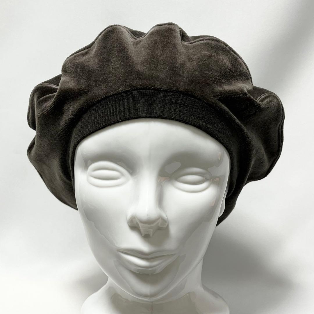 【新品】フランス製SONIA RYKIELヴィンテージBIG高級ベルベットベレー