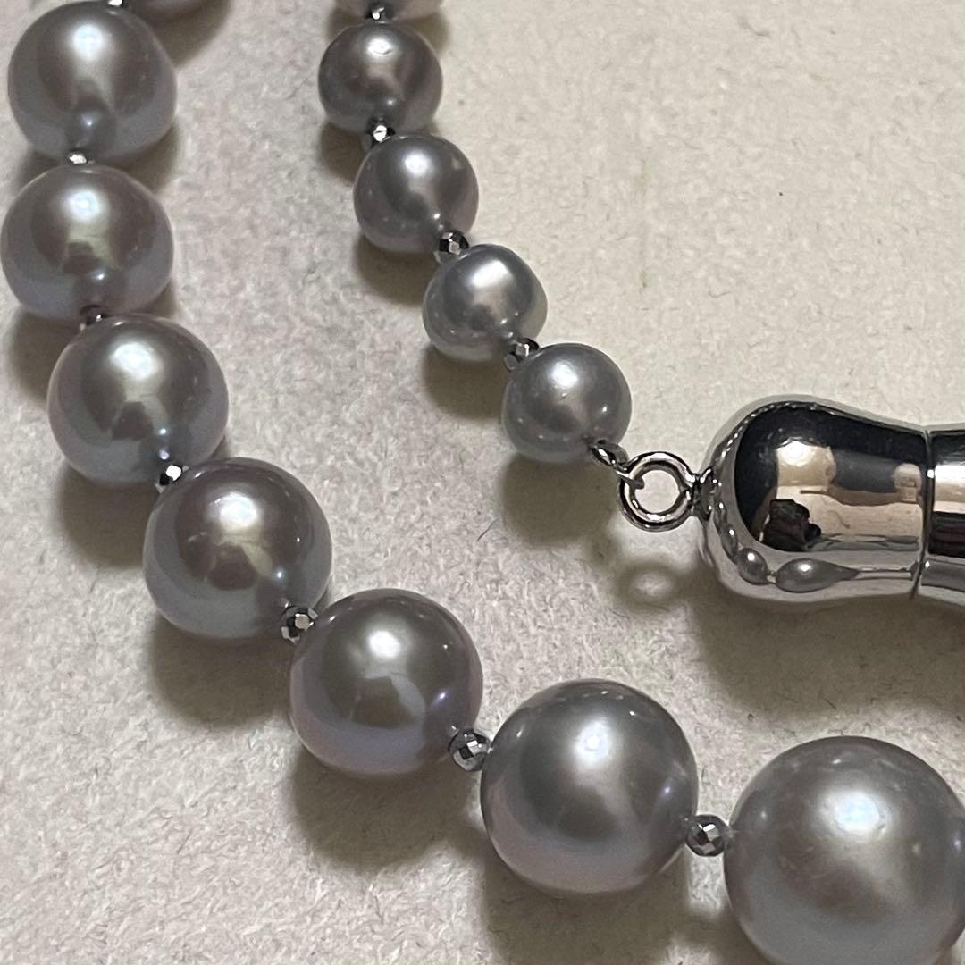 【超大珠✨本真珠】 デザインネックレス 6.5-12.0 パール グラデーション