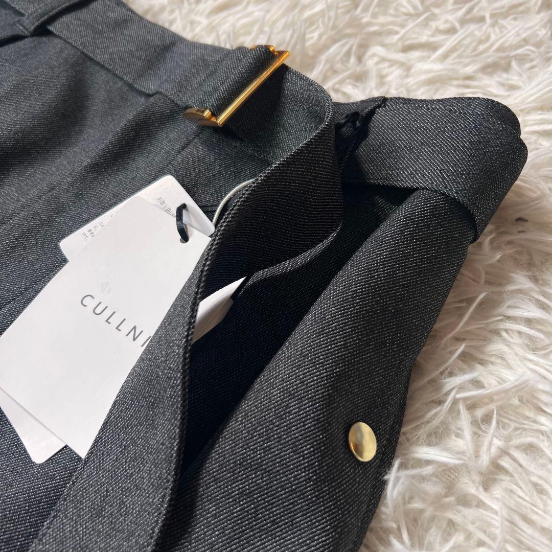 CULLNI クルニ 1 タック セミ ワイド パンツ ロング ベルト 付き