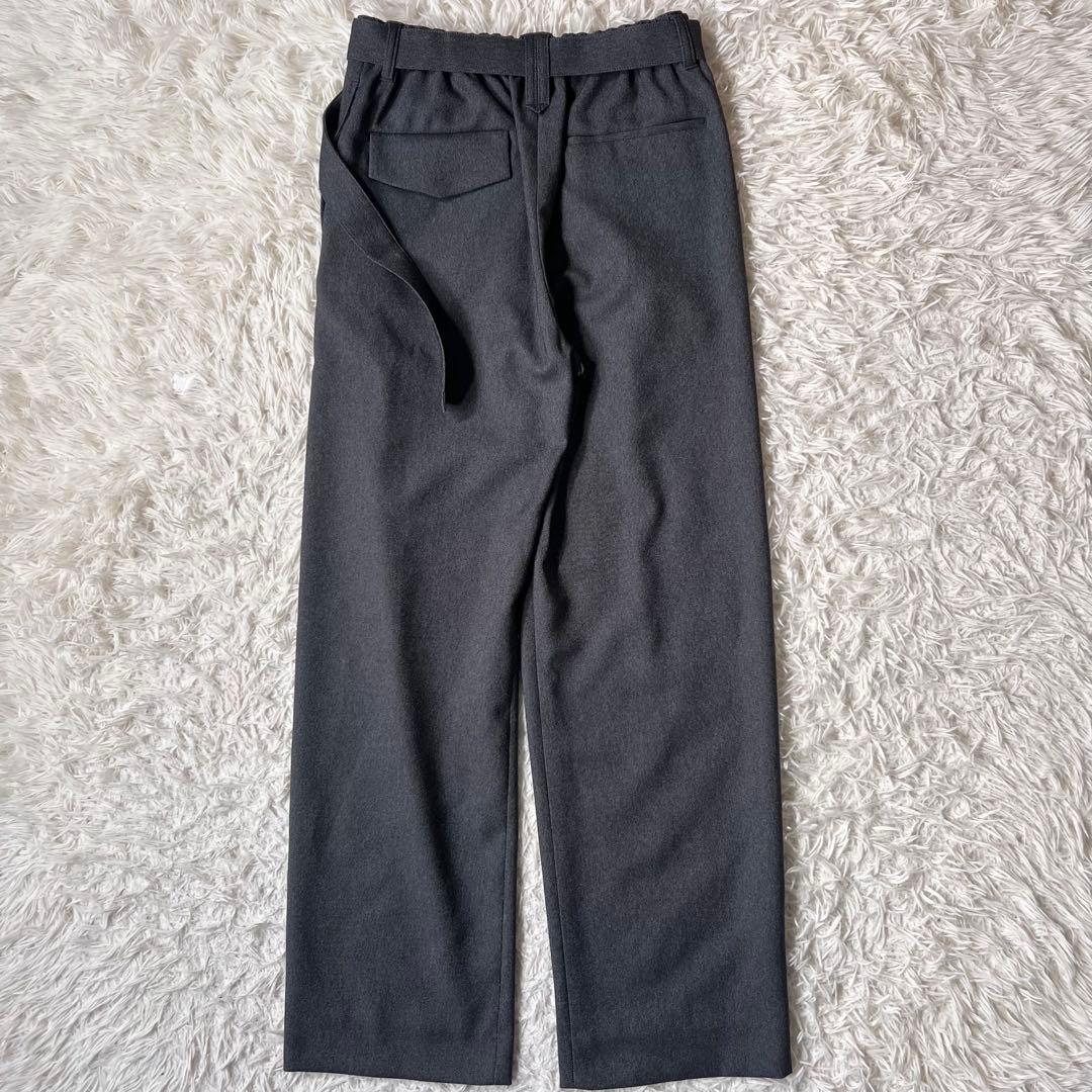 CULLNI クルニ 1 タック セミ ワイド パンツ ロング ベルト 付き