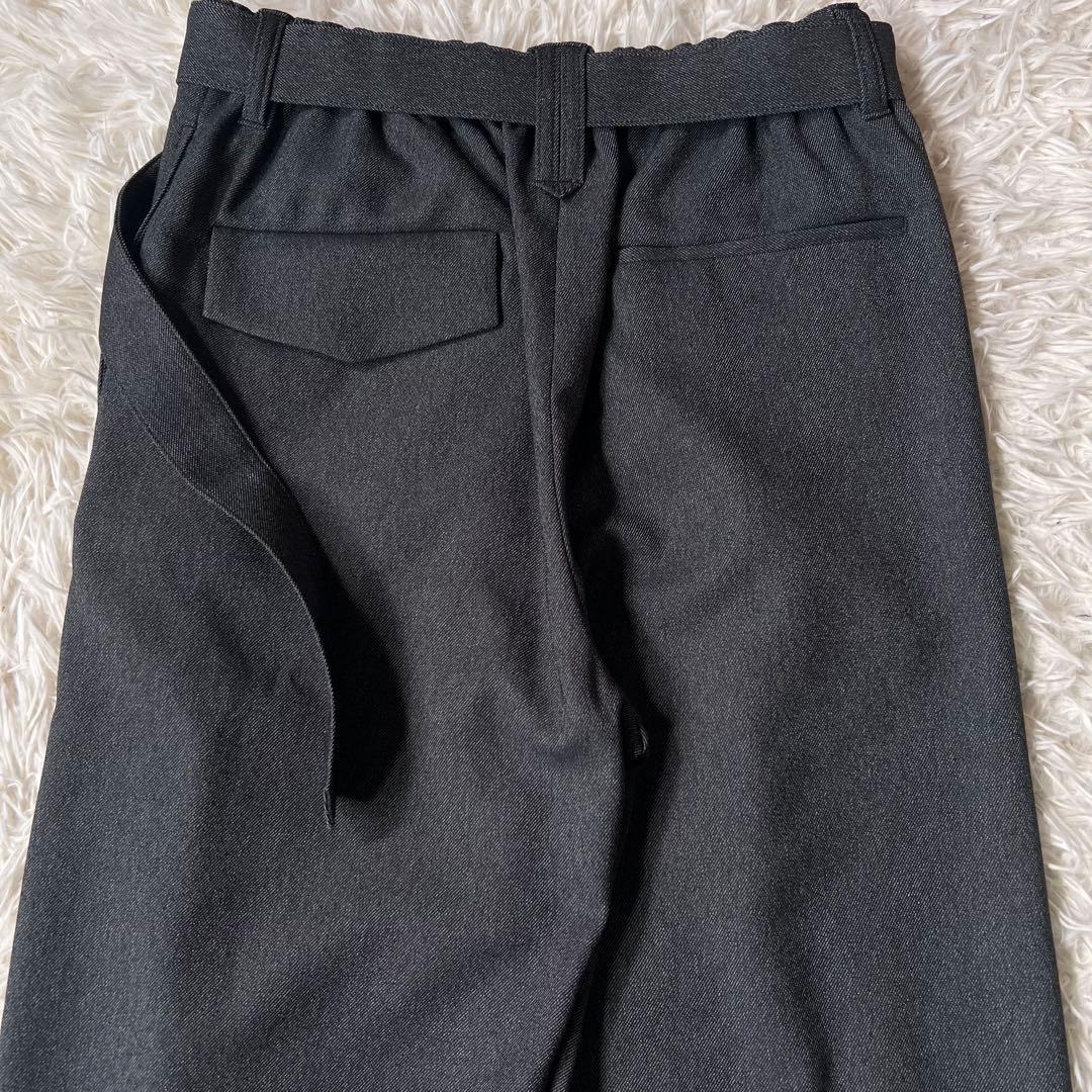 CULLNI クルニ 1 タック セミ ワイド パンツ ロング ベルト 付き