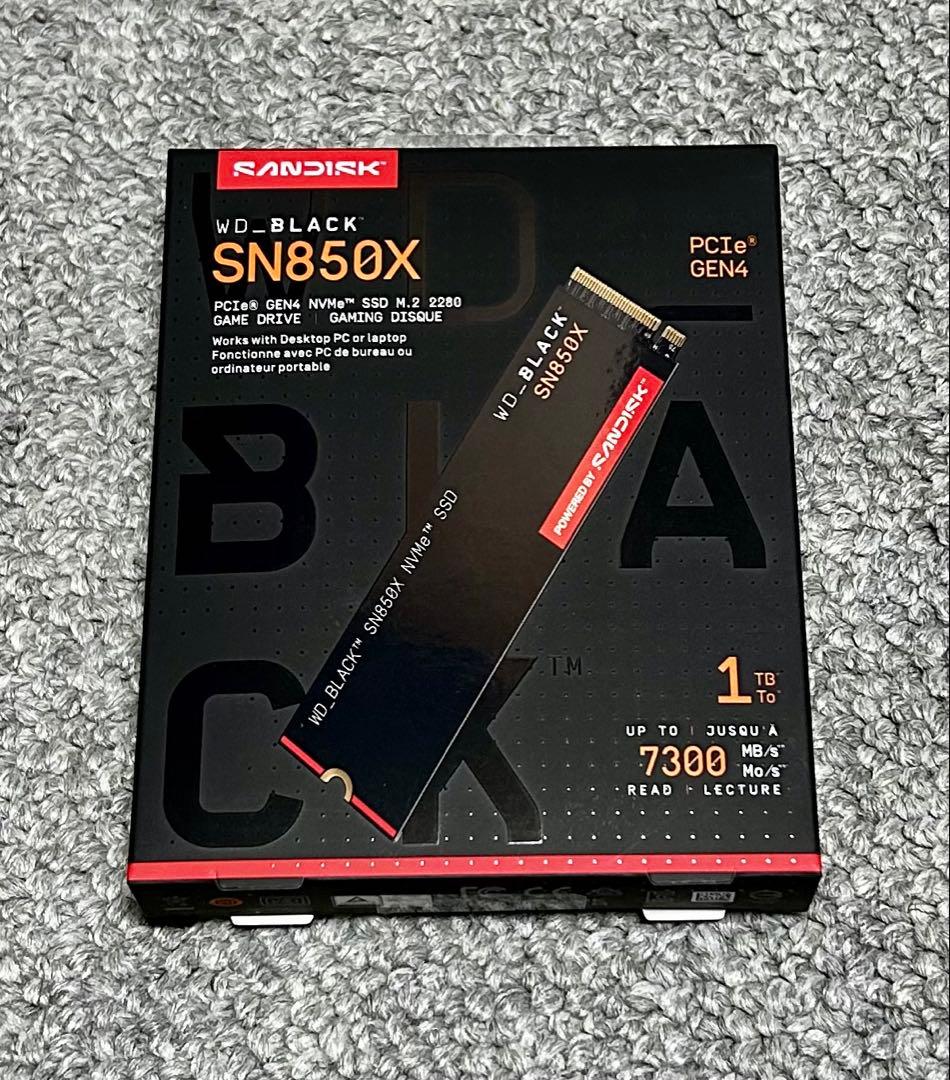 新品未使用 WD Black SN850X NVMe 1TB