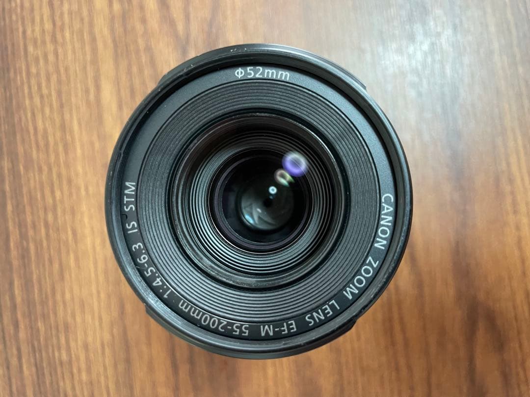 EF-M55-200F4.5-6.3 IS STM＋純正フード＋レンズフィルター