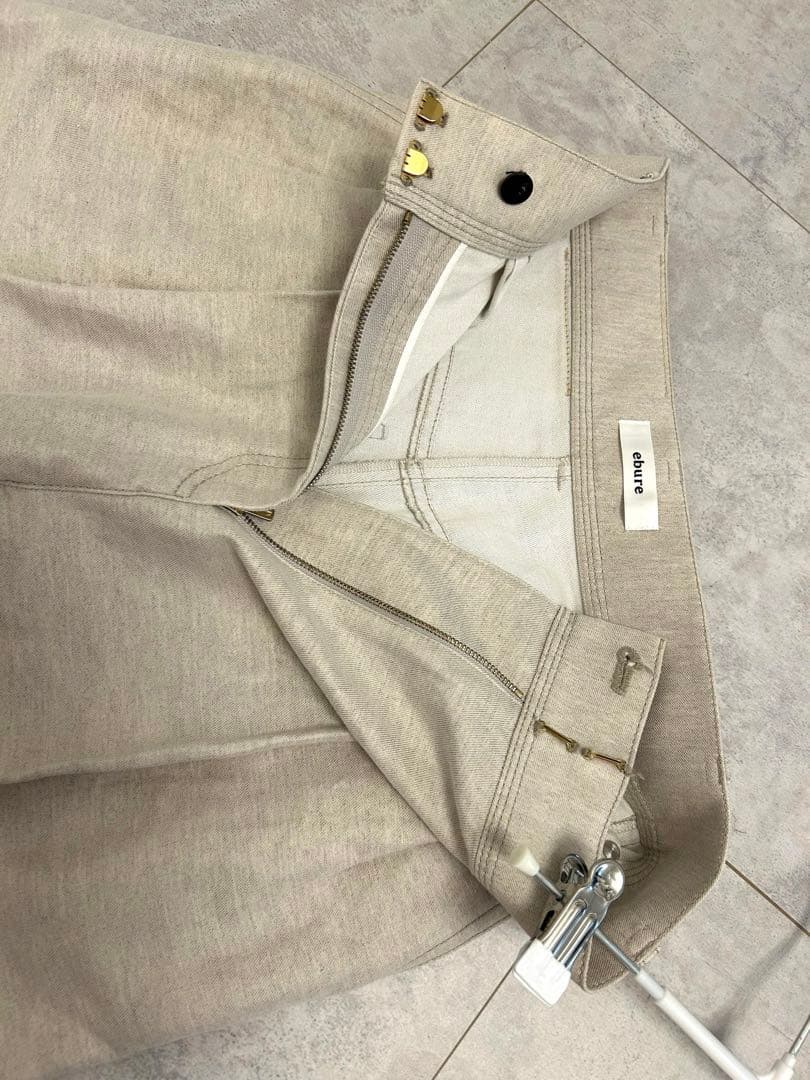 美品！コットンリネンパンツ ebure エブール
