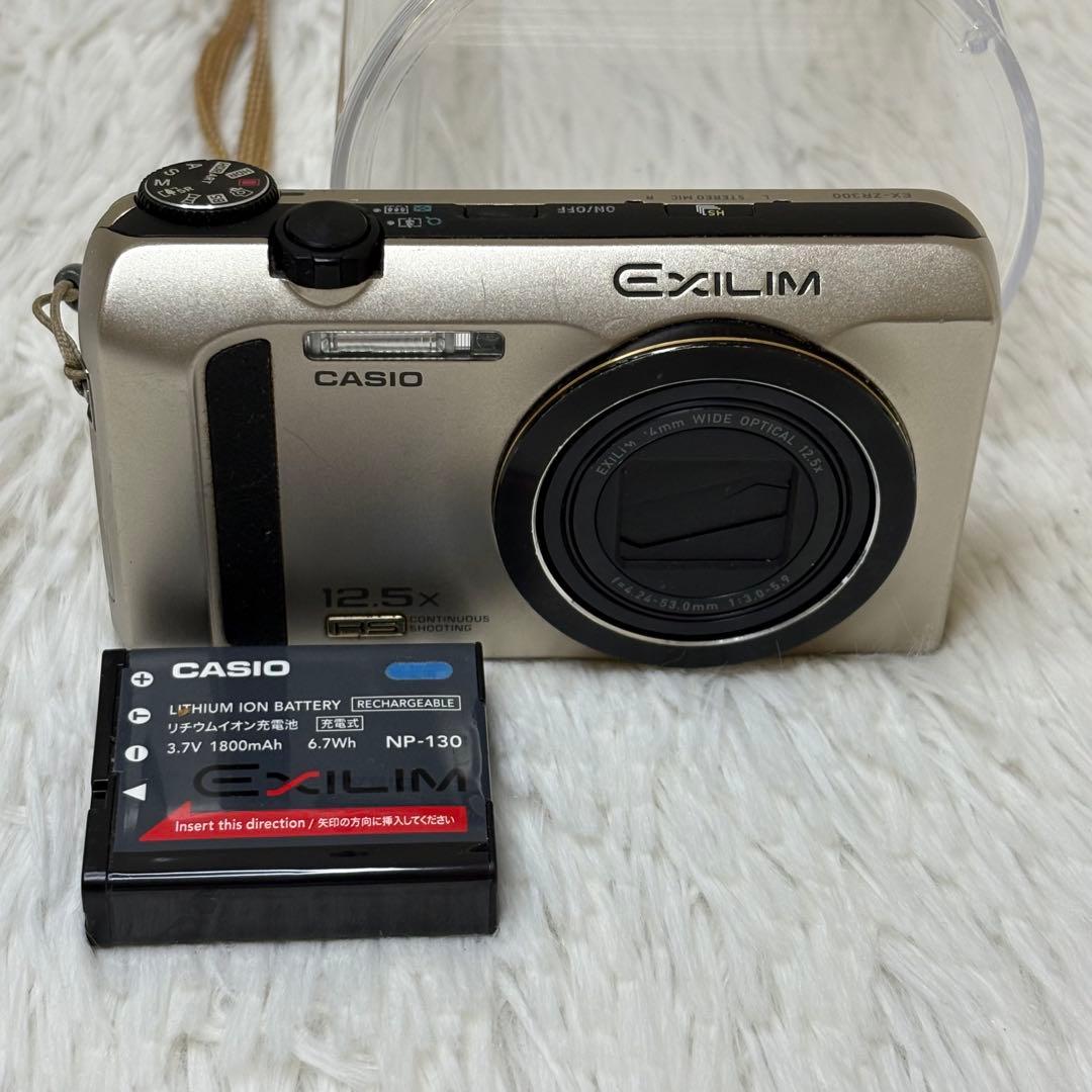 CASIO カメラ　エクシリム　EX-ZR300 ゴールド コンデジ　動作品