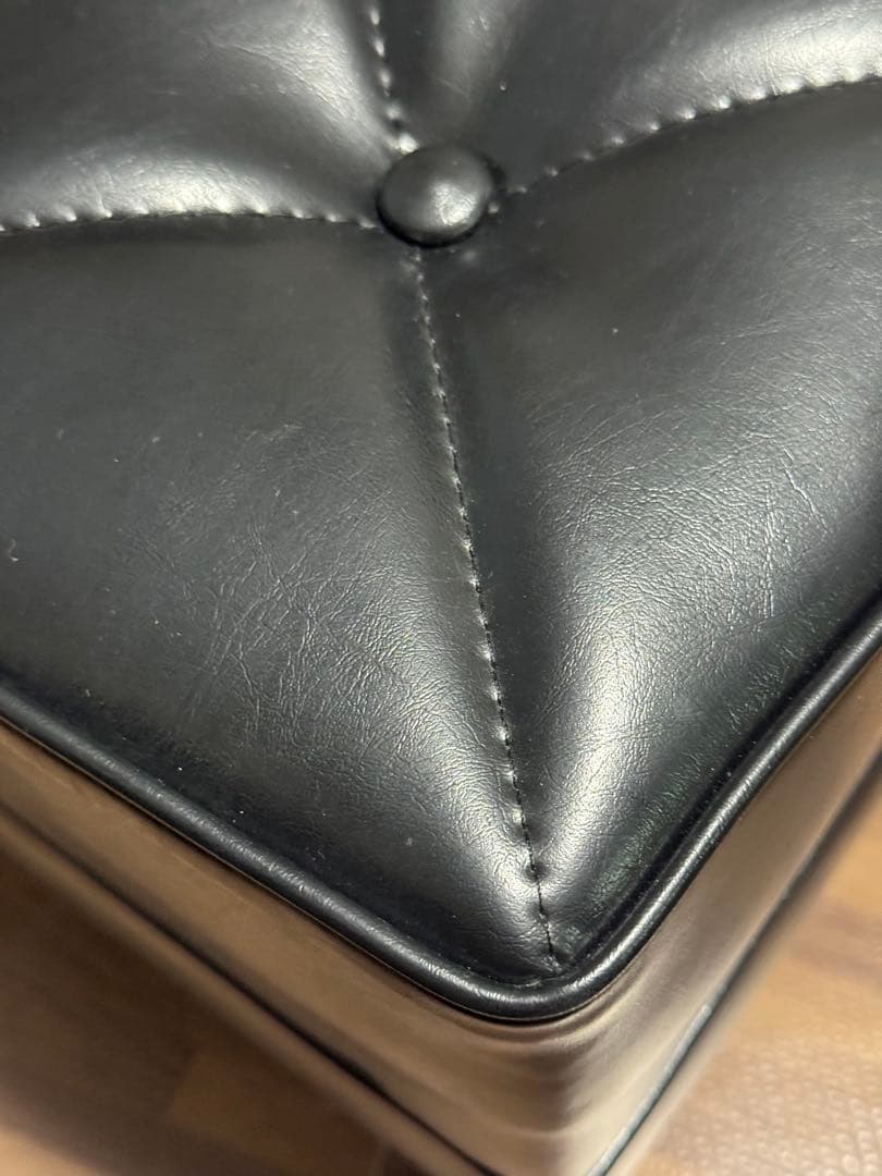 karimoku 合成皮革 オットマン 黒