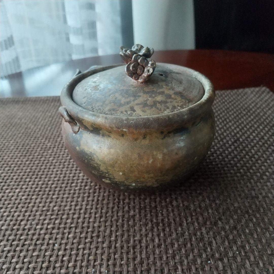 備前焼　宝瓶　難波正雄 木箱付き