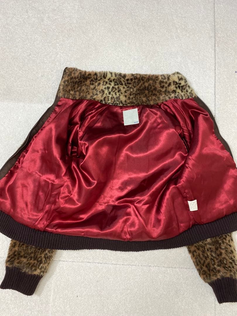 9110. フェアリーグランジ スタンド ヒョウ柄 ブルゾン 平成ギャル Y2K