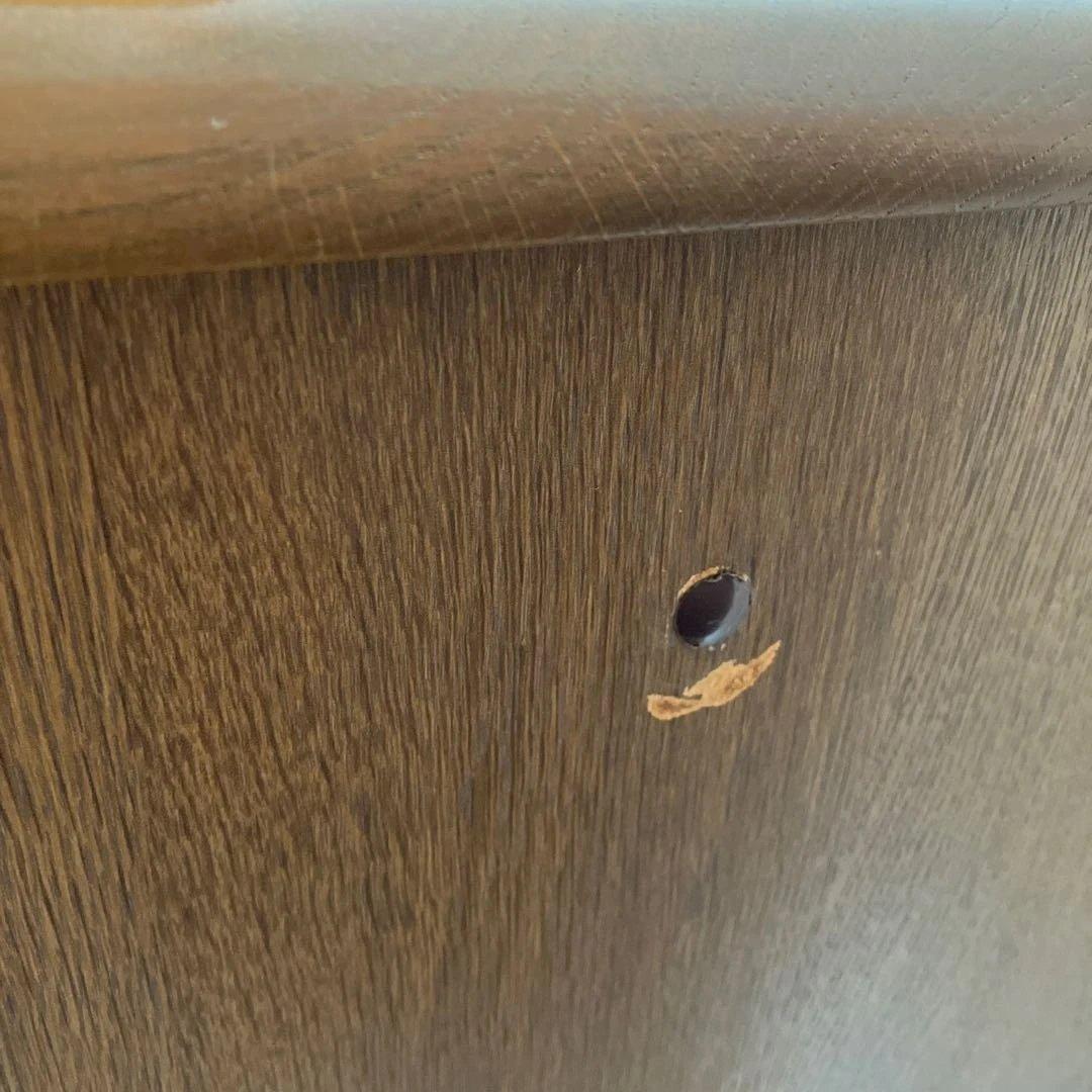 ①浜本工藝　木製学習机 引き出し2個 2点セットの机のみ