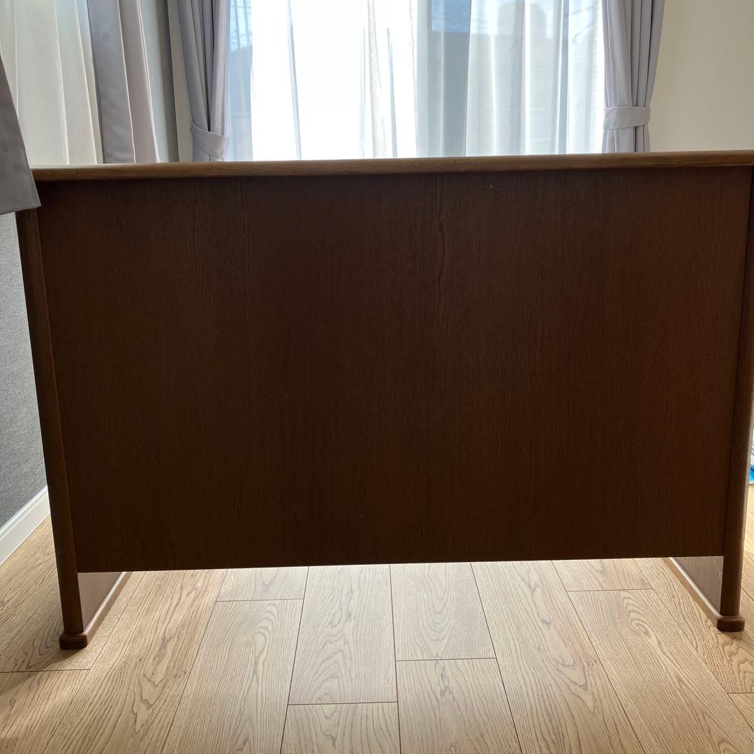 ①浜本工藝　木製学習机 引き出し2個 2点セットの机のみ