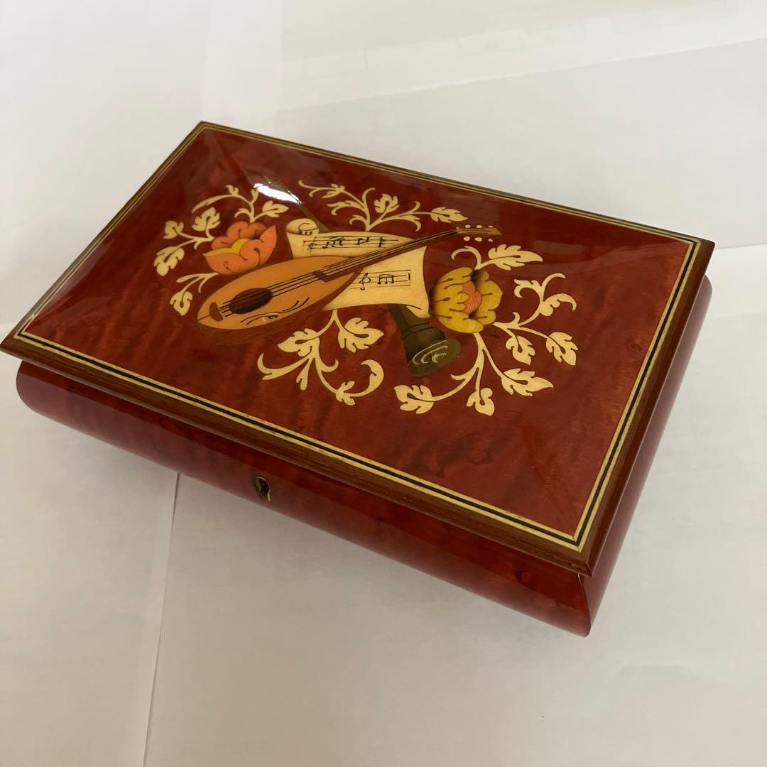 イタリア製象嵌【Demain(ドマン)】ジュエリーボックス オルゴール付き