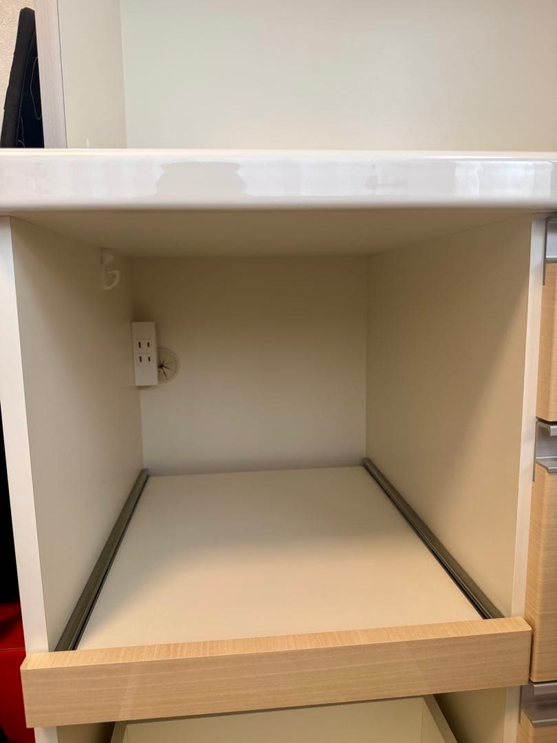 Pamouna(パモウナ) 食器棚 幅90上部スライド扉　キッチンカウンター