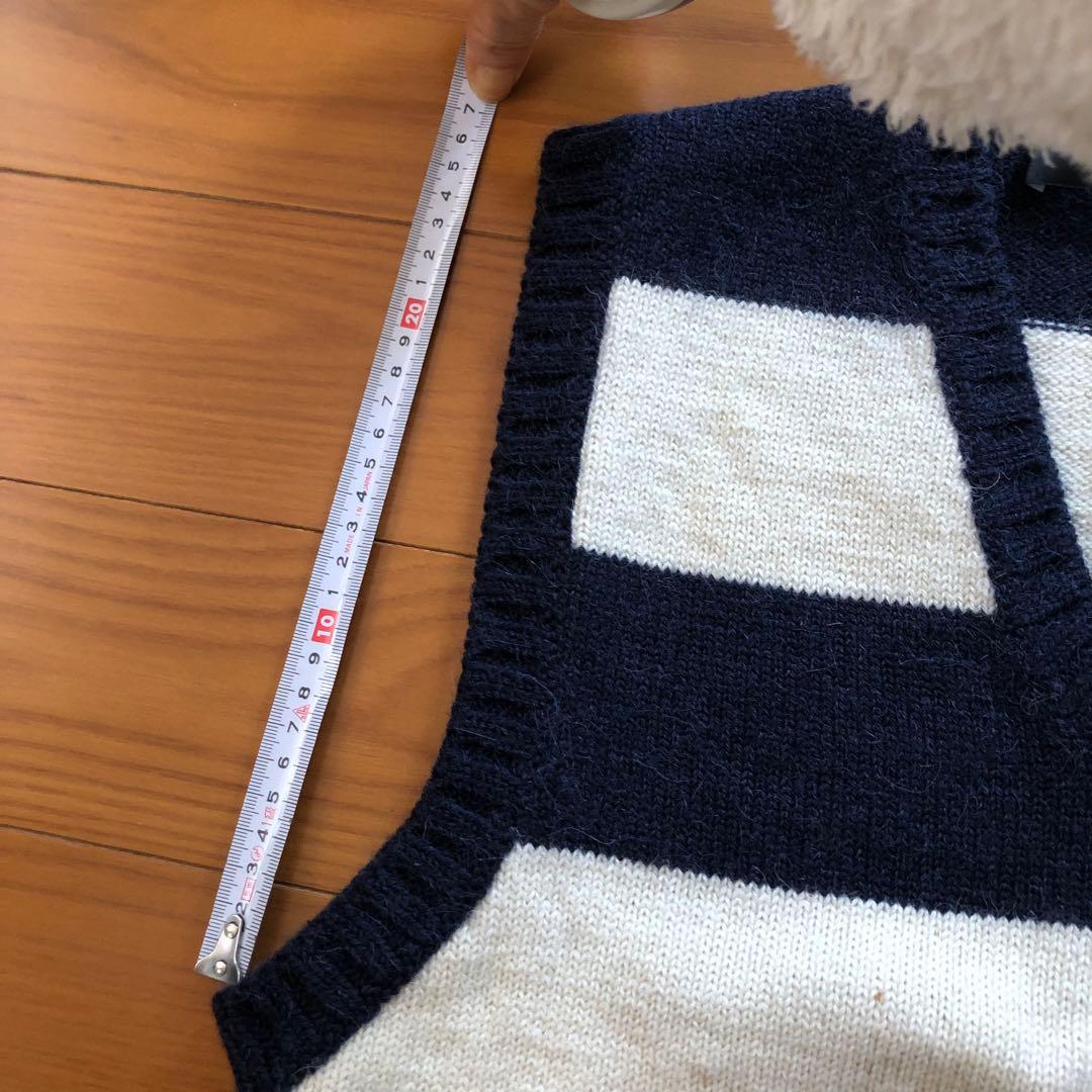 GUCCI ネイビー ホワイト ストライプ ベスト