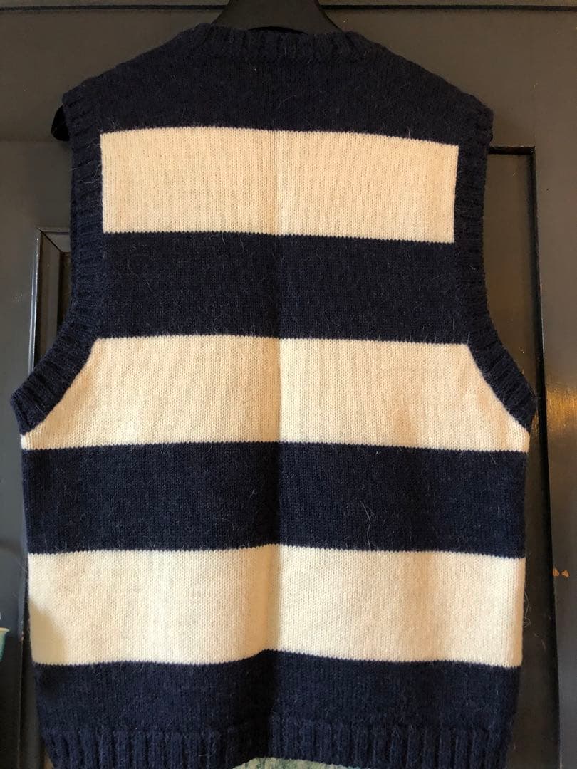 GUCCI ネイビー ホワイト ストライプ ベスト
