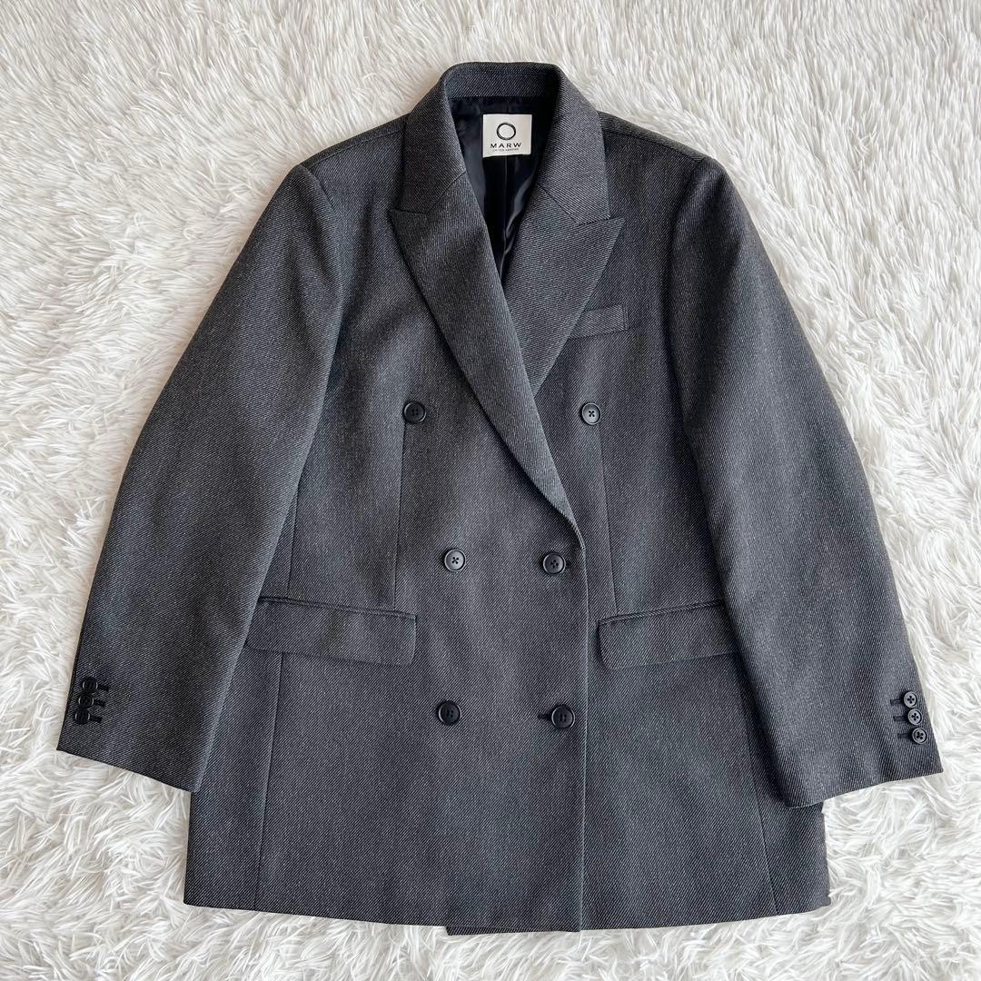 未使用級✨　MARW ユナイテッドアローズ　オーバー ダブル ジャケット グレー