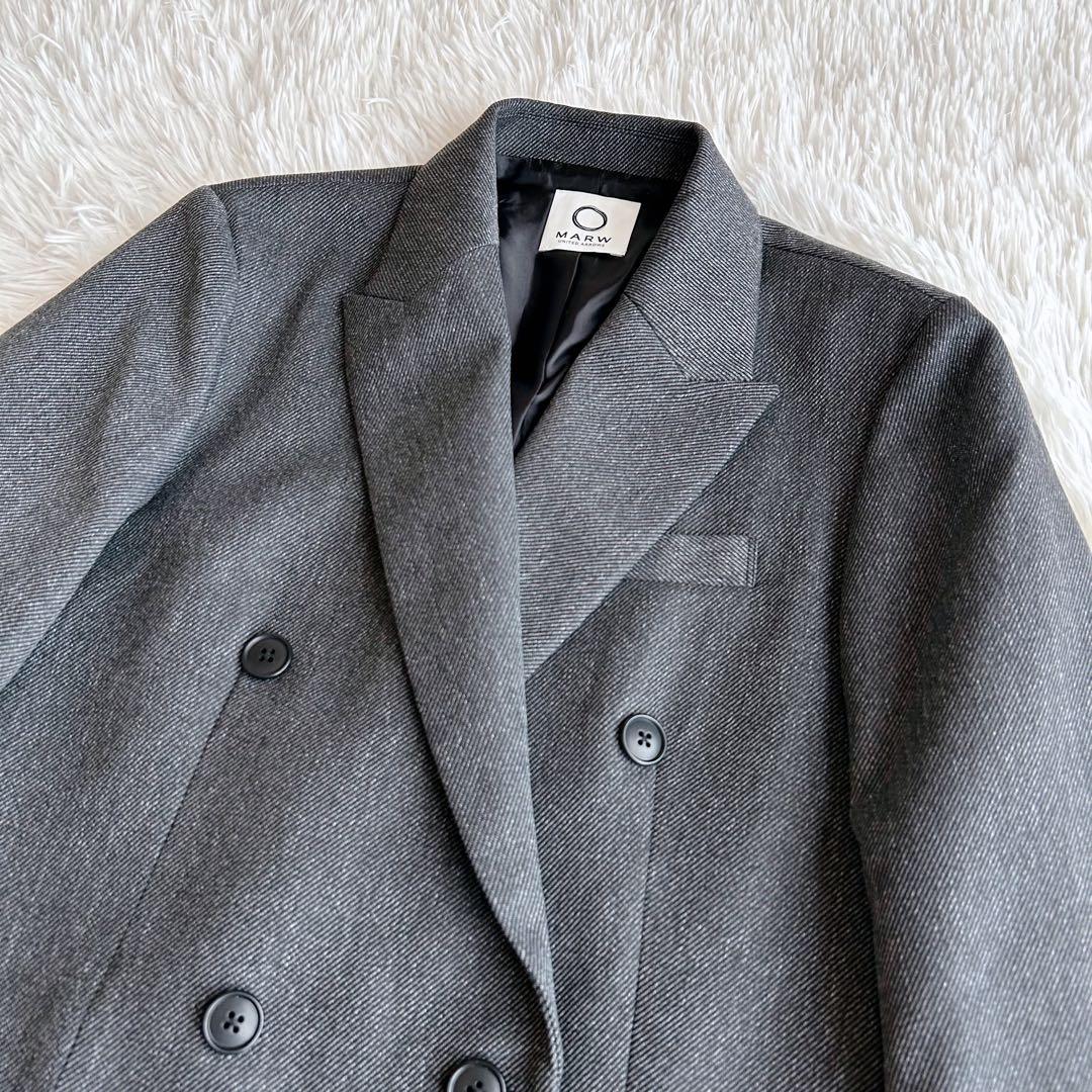 未使用級✨　MARW ユナイテッドアローズ　オーバー ダブル ジャケット グレー