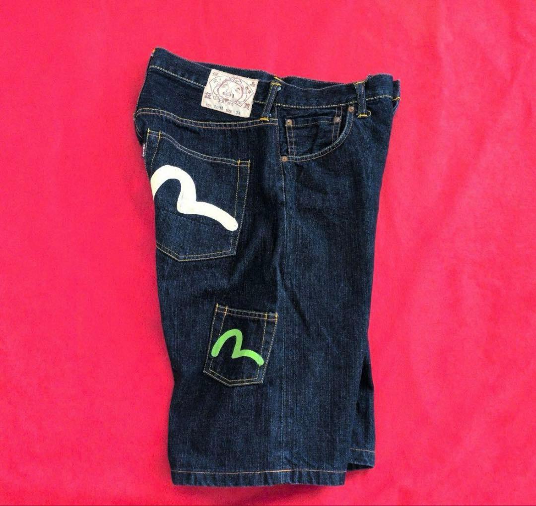 【美品】EVISU メニーポケット✦2001✦ハーフパンツ　34　マルチポケット