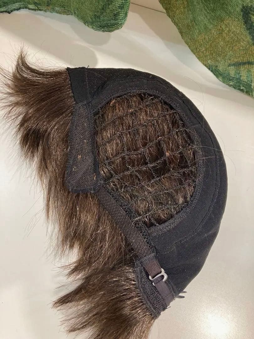 ☆マリブウィッグ☆耐熱人毛MIX☆ショートフルウィッグ ☆ブラウン 耐熱手植え☆