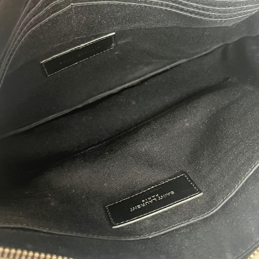 【美品】 サンローランパリ スターパッチ レザー クラッチバッグ 397295