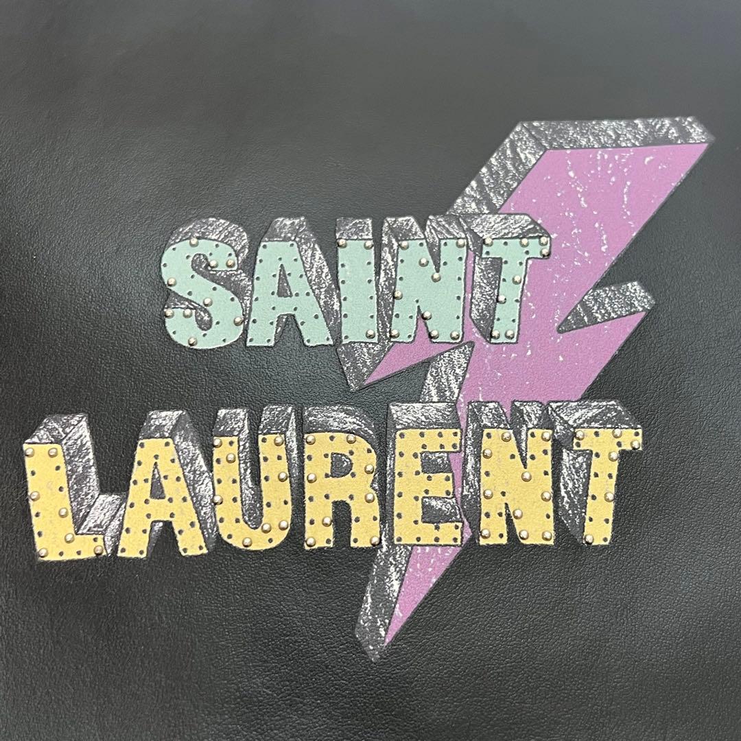 【美品】 サンローランパリ スターパッチ レザー クラッチバッグ 397295