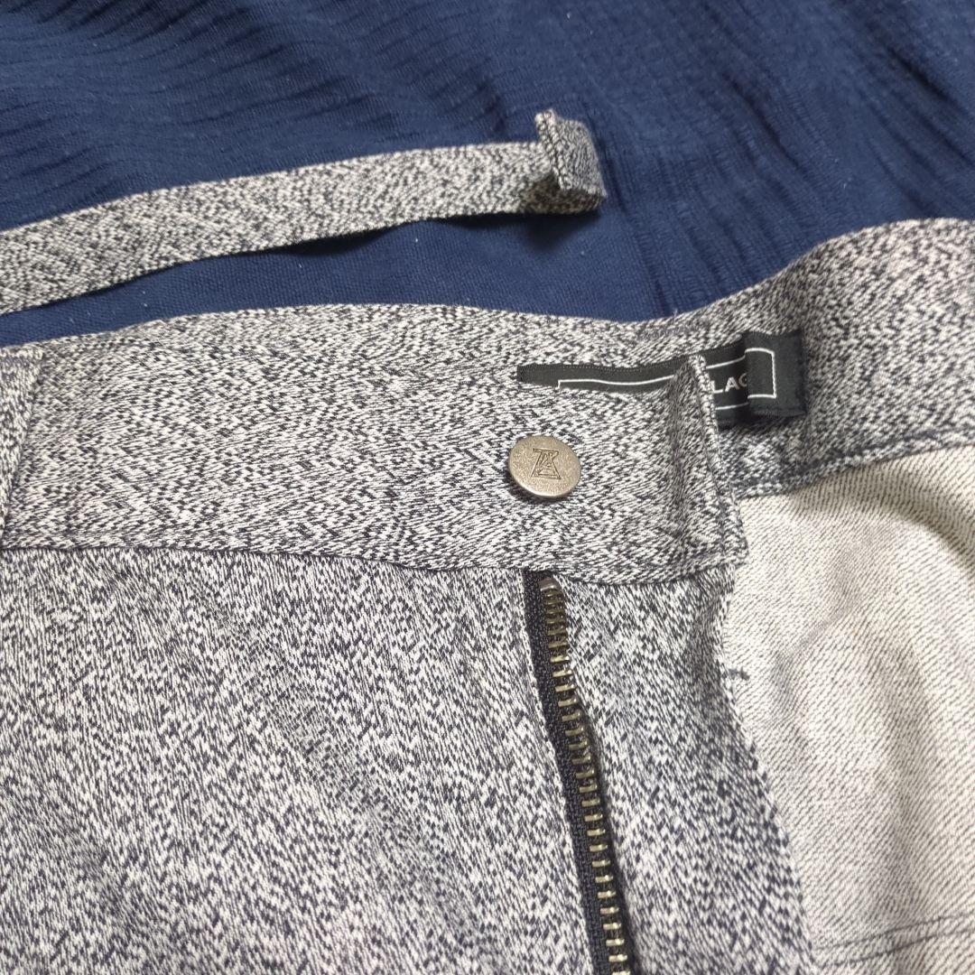 ANREALAGE グレー系 ワイドパンツ 38　小倉縞縞