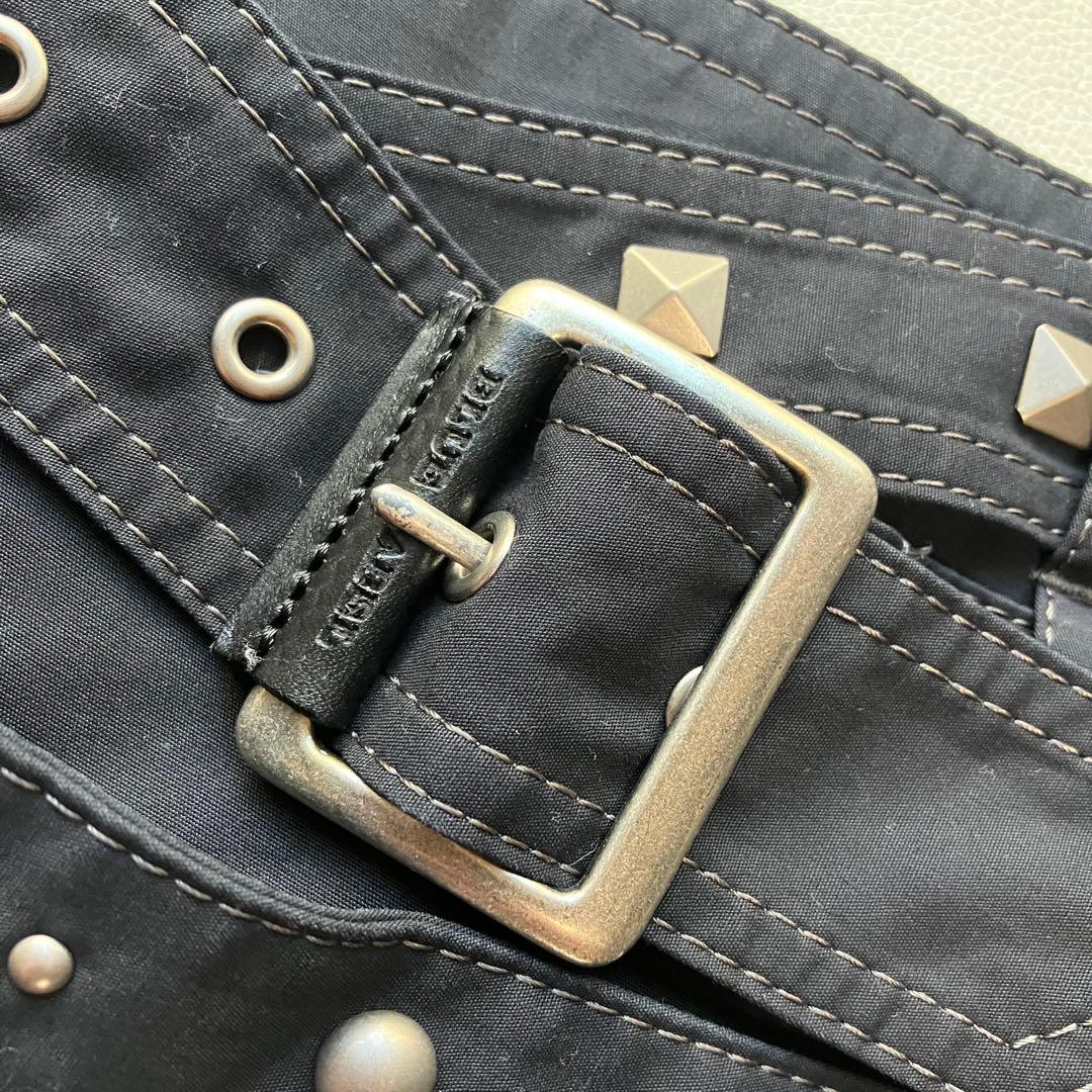 希少 美品 バーバリー スタッズ プリーツ 牛革 キュロットスカート