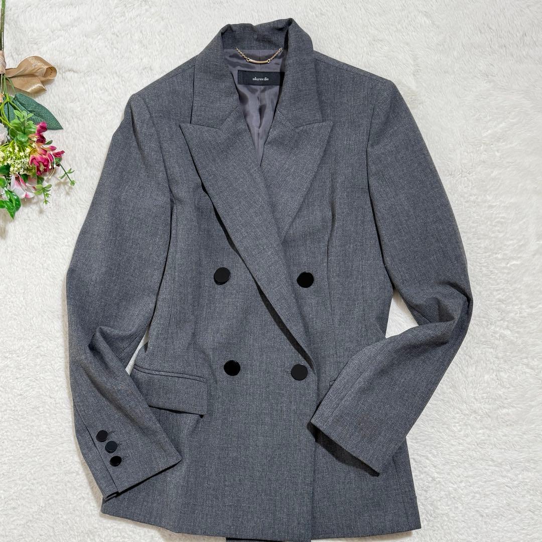 極美品　アルアバイル リオペルオックスダブルジャケット グレー　2023年