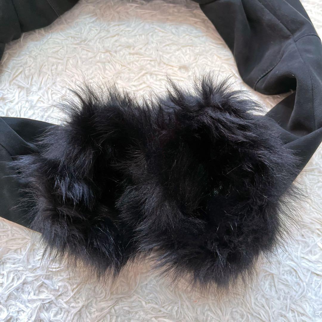 美品✨Yves SALOMON イヴサロモン ムートン ファーコート ブラックM