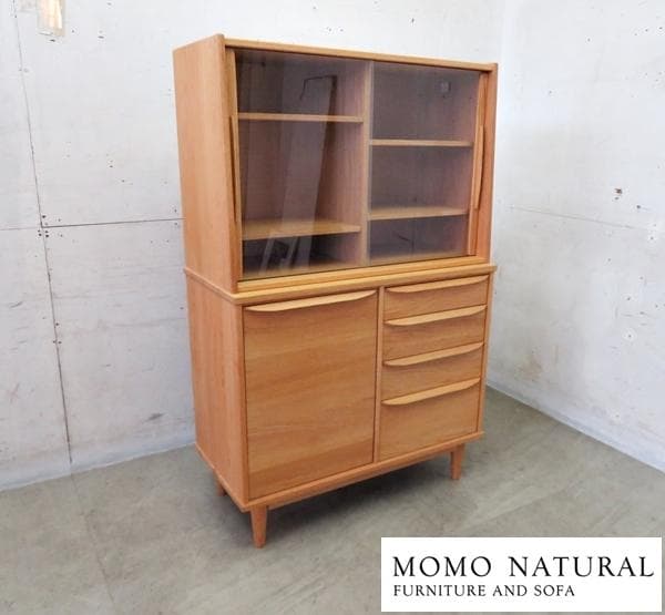 展示品■モモナチュラル■VENT■オーク無垢材■カップボード■食器棚■北欧モダン