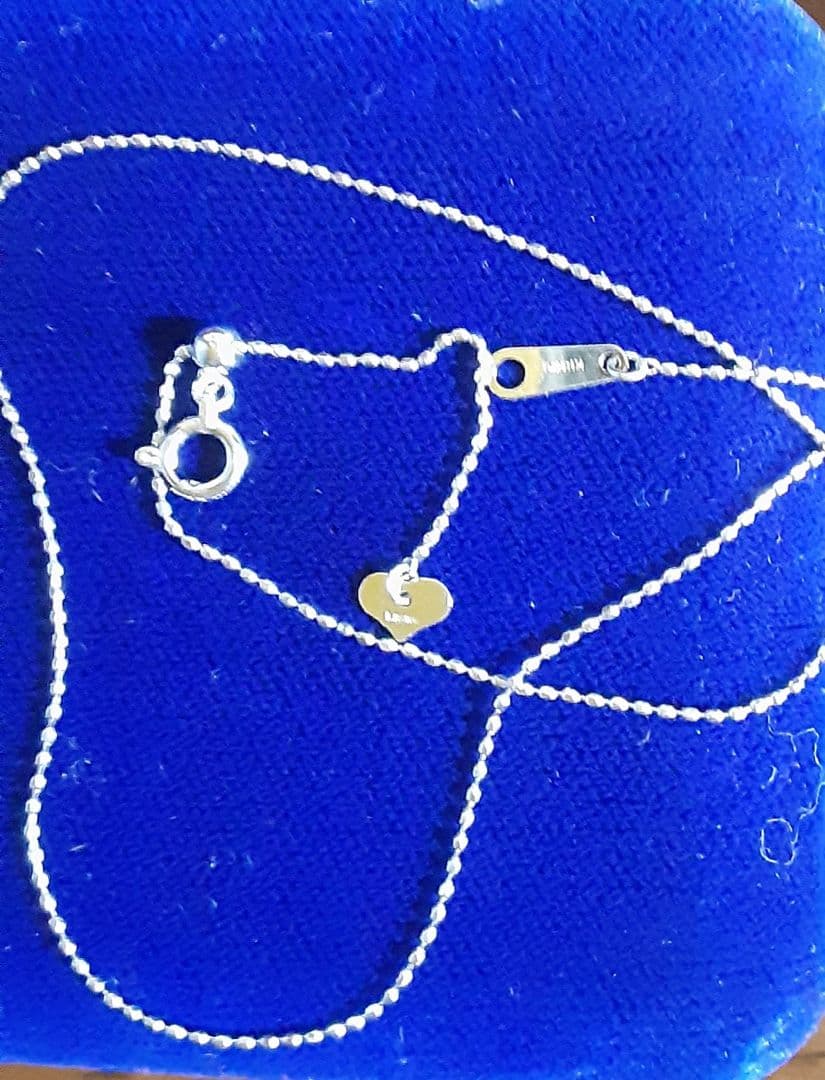 K18 WG ネックレス 45.5cm ボールチェーンアジャスター