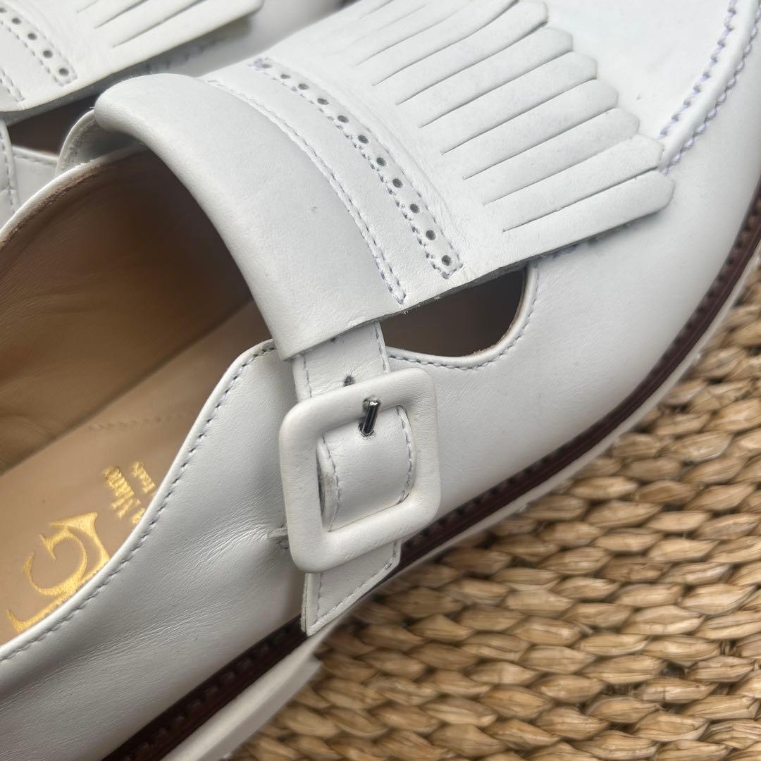 Luca Grossi キルトデザインストラップシューズ