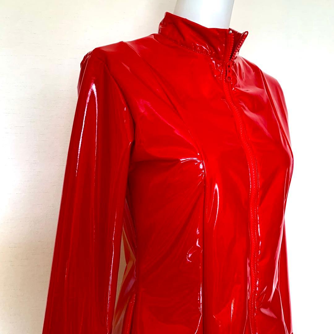 エナメルボンテージ　ワンピース　レッド